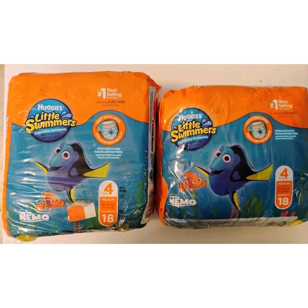 2 Huggies Little Swimmers Size 4 Medium (Open Packs / Partial)